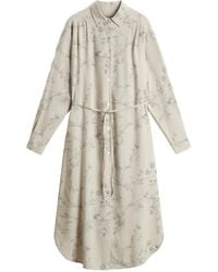 Woolrich - Floral Print Shirt Dress - Lyst