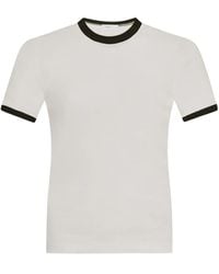 Rosetta Getty - Contrasting-Trim Short-Sleeve T-Shirt - Lyst