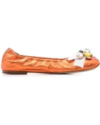 Casadei - Queen Bee Ballerina Shoes - Lyst