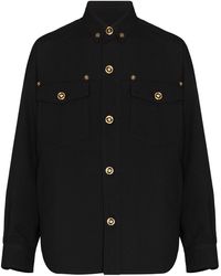 Versace - Gabardine Wool Shirt Jacket - Lyst
