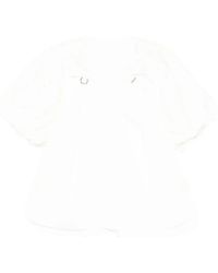 JNBY - Pleated V-Neck Blouse - Lyst