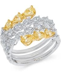ARZANO - Diamond Four-Row Ring - Lyst