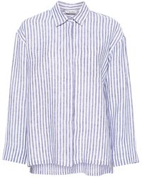 Max Mara - Renania Stripe-pattern Linen Shirt - Lyst