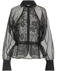 Ermanno Scervino - Lace-Panelled Peplum Shirt - Lyst
