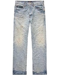 Purple Brand - Crinkled Mid-Rise Straight-Leg Jeans - Lyst