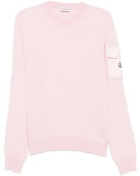 Moncler - Pullover Mit Logo-Patch - Lyst