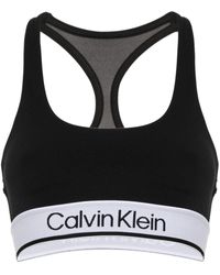 Calvin Klein - Sujetador deportivo con banda del logo - Lyst