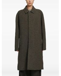 Harris Wharf London - Boiled-Wool Single-Breasted Balmacaan Coat - Lyst