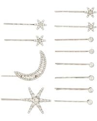 Jennifer Behr - Set Of 12 Supernova Crystal-Embellished Hairclips - Lyst