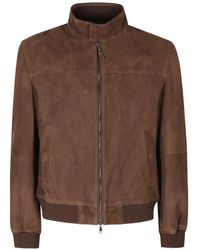 Seventy - Suede Bomber Jacket - Lyst