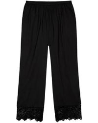 The Great - Rosette Crochet-Trim Trousers - Lyst