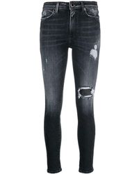 Dondup - Skinny Ripped-detail Jeans - Lyst