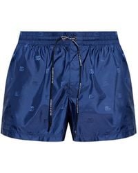 Dolce & Gabbana - Short De Bain À Logo Imprimé - Lyst