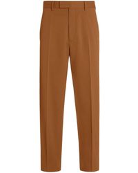 Zegna - Pressed-Crease Straight-Leg Trousers - Lyst