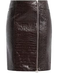 Tom Ford - Leren Mini-Rok Met Krokodillen-Effect - Lyst