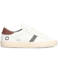 Date - Hill Low Leather Panelled Sneakers - Lyst