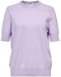 Jil Sander - Short-Sleeve Panelled Top - Lyst