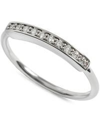 Monica Vinader - Mv Linear Pavé Diamond Stacking Ring - Lyst