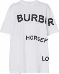 Burberry - T-SHIRT STAMPA HORSEFERRY - Lyst