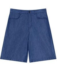 Givenchy - Couture Seam Bermudas Aus Denim Mit Stamp - Lyst