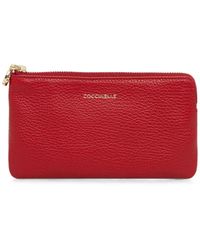 Coccinelle - Small C-Me Softy Logo-Print Grained Leather Purse - Lyst