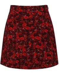 Valentino Garavani - Patterned Mini Skirt - Lyst