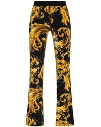 Versace Jeans Couture - Baroque-Print Flared Trousers - Lyst