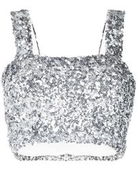 Maje - Sequinned Crop Top - Lyst