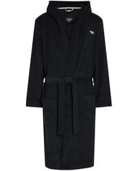 BOSS - Hooded Belted Dressing Gown - Lyst