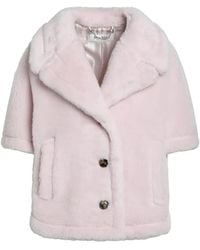 Max Mara - Corvino Teddy-Texture Buttoned Cape - Lyst