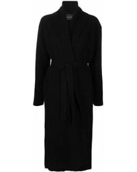 Roberto Collina - Belted-Waist Merino Coat - Lyst