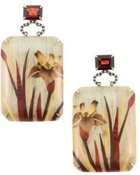 Silvia Furmanovich - 18Kt Orchid Gelbgoldohrringe Mit Diamant - Lyst