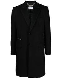 Philipp Plein - Single-Breasted Logo-Lettering Coat - Lyst