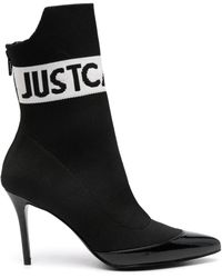 Just Cavalli - Intarsia-Logo Ankle Boots - Lyst