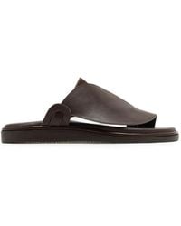 Forsa - Woven-Panel Leather Sandals - Lyst