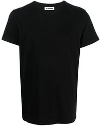 Jil Sander - T-shirt Met V-hals - Lyst
