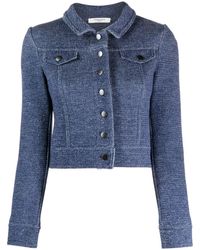 Charlott - Cropped Button-up Wool Jacket - Lyst