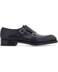 Ferragamo - Double-monkstrap Leather Monk Shoes - Lyst