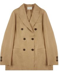 Montedoro - Double-Breasted Linen Blazer - Lyst
