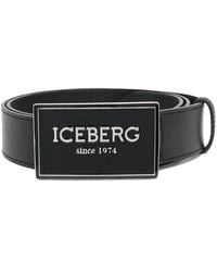 Iceberg - Cinturón Con Letras Del Logo - Lyst