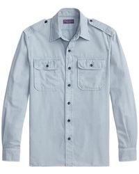 Ralph Lauren - Garment-Dyed Twill Shirt - Lyst