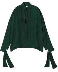 Lanvin - Pleat-Detail Silk Blouse - Lyst