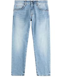 Fay - Jeans Met Leren Patch - Lyst