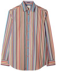 Paul Smith - Regular-Fit 'Signature Stripe' Poplin Shirt - Lyst