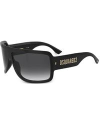 DSquared² - Logo Rectangle-Frame Sunglasses - Lyst