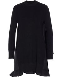 Sacai - Abito Corto Con Ruches - Lyst