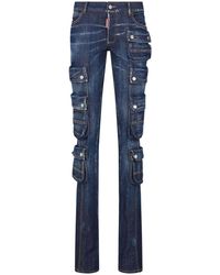 DSquared² - Low-rise Skinny Cargo Jeans - Lyst