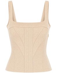 Giovanni bedin - Ribbed-Knit Corset Top - Lyst