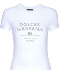 Dolce & Gabbana - T-shirt en jersey avec lettering Dolce&Gabbana - Lyst