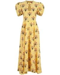 La DoubleJ - Petal Silk Midi Dress - Lyst